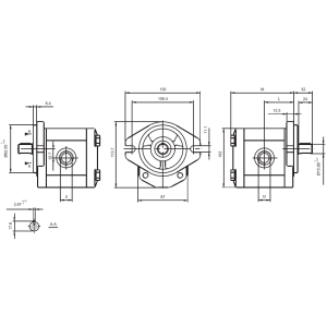 Pompa zębata gr. 2 A, Objętość geometryczna: 3,0 cm³/ob