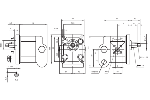 ORING Pompa zębata grupa 2 śruby 96x71,5mm zamek 36,5mm, O