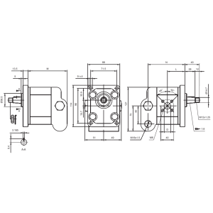 ORING Pompa zębata grupa 2 śruby 96x71,5mm zamek 36,5mm, O