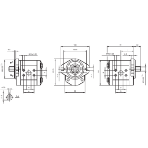 Pompa zębata grupa 2.5 śruby 106,4mm zamek 82,55mm, Objęt