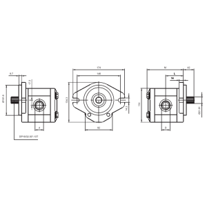 Pompa zębata gr. 2.5 U, Objętość geometryczna: 10,0 cm³