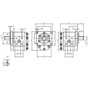 Pompa zębata gr. 3 V, Objętość geometryczna: 63,0 cm³/o
