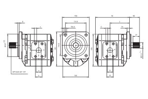Pompa zębata grupa 3.5 śruby 114.5x114,5mm zamek 127mm, Ob