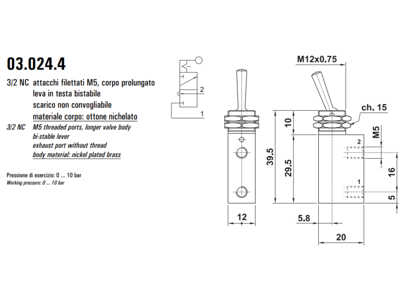 Mikrozawór z uchwytem LL, Funkcje: Z zatrzaskiem.