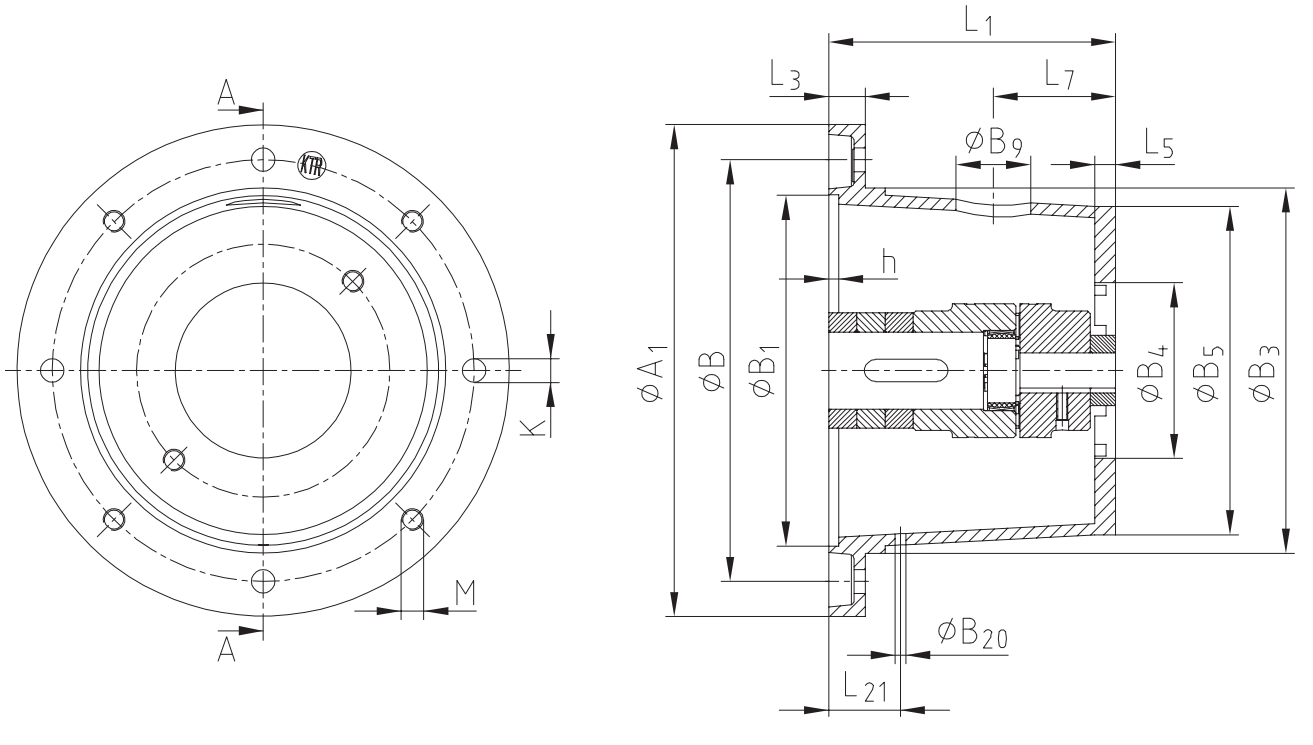 Złącze dzwonowe żeliwne, Rozmiar silnika elektrycznego: 2