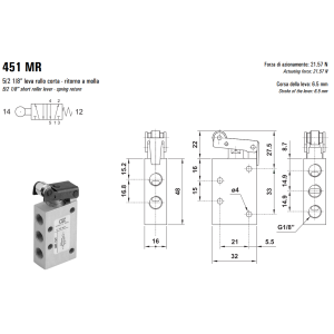 Zawór mechaniczny 431/451 MR, Elektrozawory - pozycje zawor