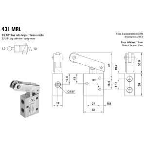 Zawór mechaniczny 431/451 MRL, Elektrozawory - pozycje zawo