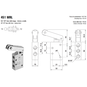 Zawór mechaniczny 431/451 MRL, Elektrozawory - pozycje zawo
