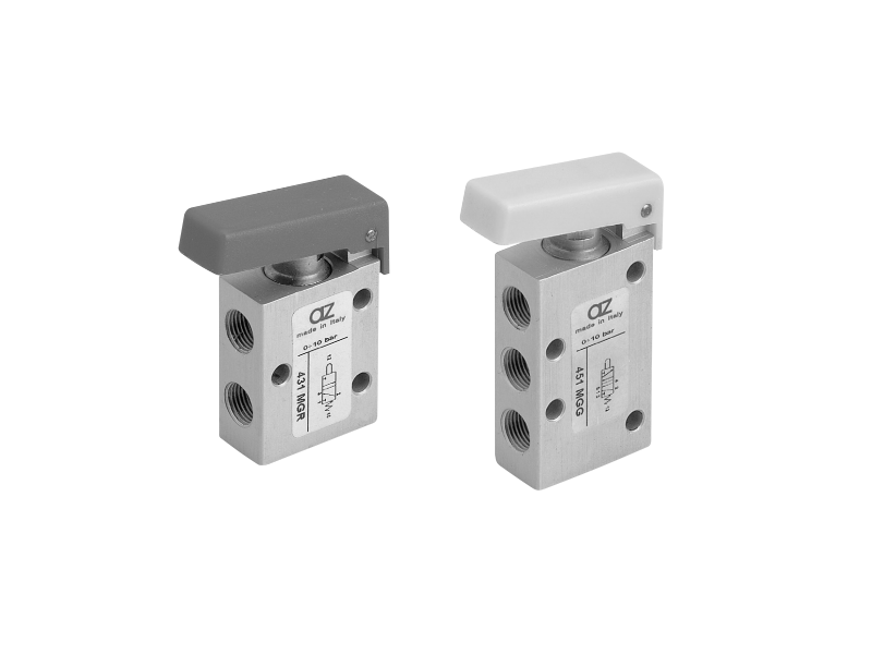 Zawór ręczny 431/451 MGx, Elektrozawory - pozycje zaworu: 