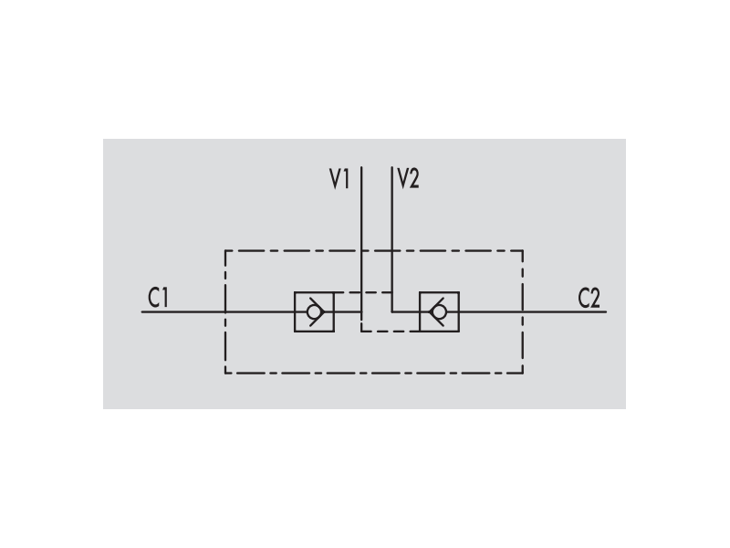 Podwójny zawór sterowany VBPDE 2 CEXC 1/4" BSPP 10L, Rozmi