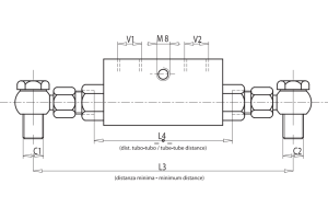 Podwójny zawór sterowany VBPDE 2 CEXC 1/4" BSPP 10L, Rozmi