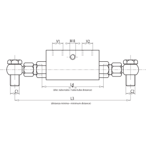 Podwójny zawór sterowany VBPDE 2 CEXC 1/4" BSPP 10L, Rozmi