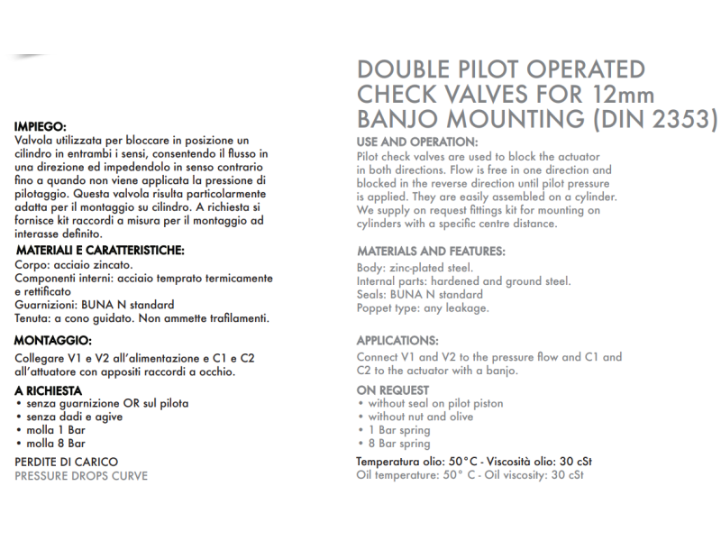 Podwójny zawór sterowany VBPDE 2 CC 3/8" BSPP, Rozmiar gwi