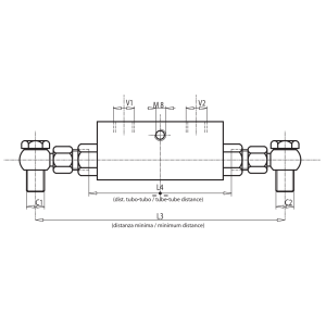 Podwójny zawór sterowany VBPDE 2 CC 3/8" BSPP, Rozmiar gwi