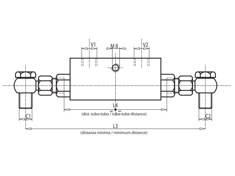 Podwójny zawór sterowany VBPDE 2 CC 3/8" BSPP, Rozmiar gwi
