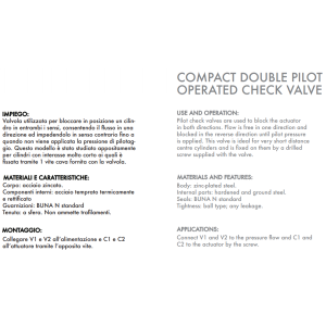 Podwójny zawór sterowany VBPDE CMP/FLV 1/4" BSPP, Rozmiar 