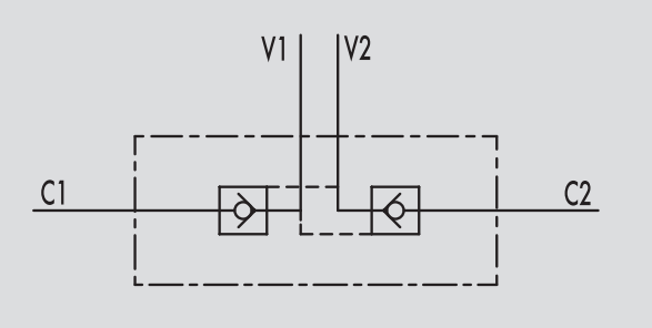 Podwójny zawór sterowany VBPDE SC 3/8" BSPP, Rozmiar gwint
