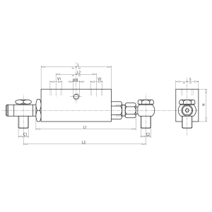 Podwójny zawór sterowany VBPDE SC 3/8" BSPP, Rozmiar gwint