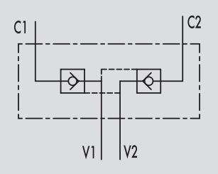Podwójny zawór sterowany VBPDE A 1/4" BSPP, Rozmiar gwintu