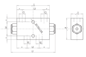 Podwójny zawór sterowany VBPDE A 1/4" BSPP, Rozmiar gwintu
