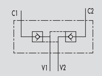 Podwójny zawór sterowany VBPDE FL 3/8" BSPP, Rozmiar gwint