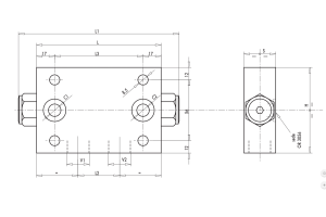 Podwójny zawór sterowany VBPDE FL 3/8" BSPP, Rozmiar gwint