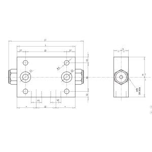Podwójny zawór sterowany VBPDE FL 3/8" BSPP, Rozmiar gwint