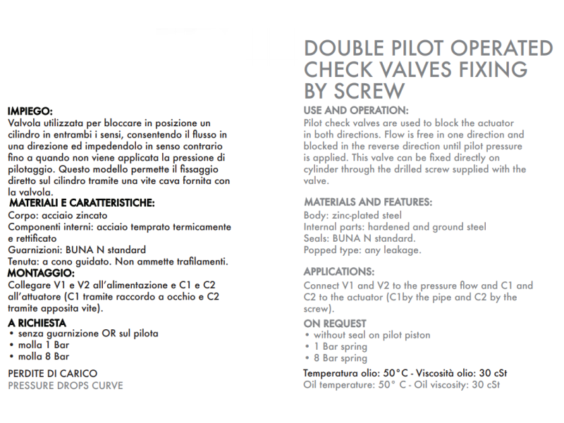 Podwójny zawór sterowany VBPDE FLV 1/4" BSPP, Rozmiar gwin