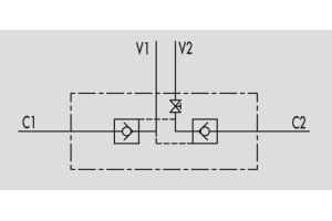 Podwójny zawór sterowany VBPDE c/RUB 1/4" BSPP, Rozmiar gw