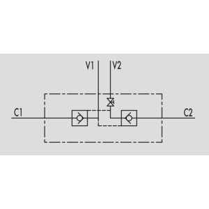 Podwójny zawór sterowany VBPDE c/RUB 1/4" BSPP, Rozmiar gw