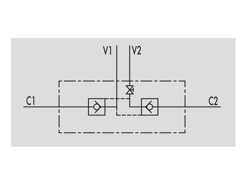 Podwójny zawór sterowany VBPDE c/RUB 1/4" BSPP, Rozmiar gw