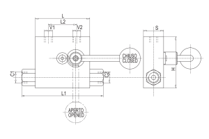 Podwójny zawór sterowany VBPDE c/RUB 1/4" BSPP, Rozmiar gw