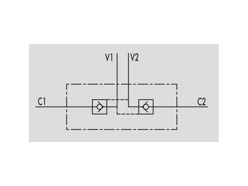 Podwójny zawór sterowany VBPDE AL, Rozmiar gwintu: 1/4" BS