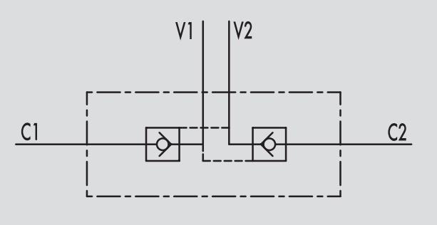 Podwójny zawór sterowany VBPDE AL, Rozmiar gwintu: 1/4" BS