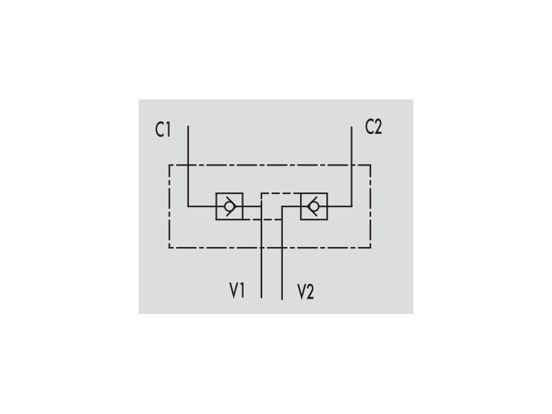 Podwójny zawór sterowany VBAS, Rozmiar gwintu: 3/8" BSPP 7