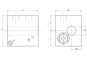 Podwójny zawór sterowany VBAS, Rozmiar gwintu: 3/8" BSPP 7