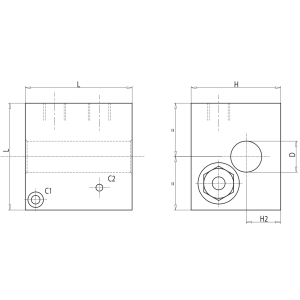 Podwójny zawór sterowany VBAS, Rozmiar gwintu: 3/8" BSPP 7