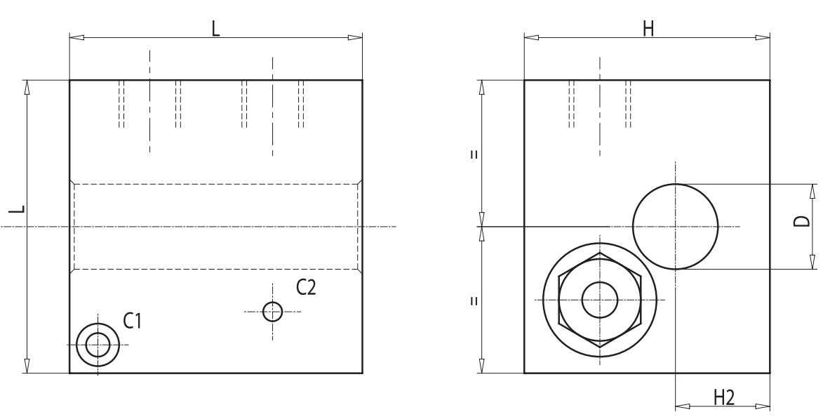 Podwójny zawór sterowany VBAS, Rozmiar gwintu: 3/8" BSPP 7