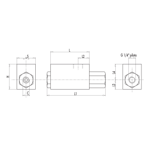 Pojedynczy zawór sterowany VBL/3 1/4" BSPP, Rozmiar gwintu: