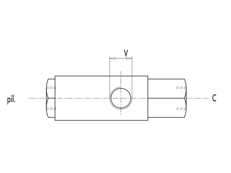 Pojedynczy zawór sterowany VBL/3 1/4" BSPP, Rozmiar gwintu: