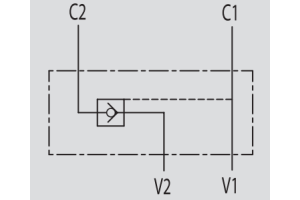 Pojedynczy zawór sterowany VBPSE 1/4" BSPP A, Rozmiar gwint