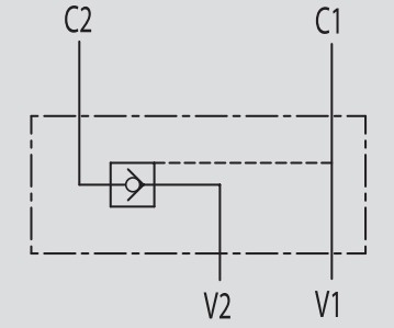 Pojedynczy zawór sterowany VBPSE 1/4" BSPP A, Rozmiar gwint