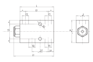 Pojedynczy zawór sterowany VBPSE 1/4" BSPP A, Rozmiar gwint