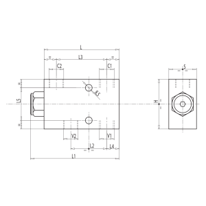 Pojedynczy zawór sterowany VBPSE 1/4" BSPP A, Rozmiar gwint