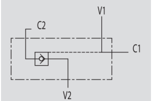 Pojedynczy zawór sterowany VBPSE 1/4" BSPP FL, Rozmiar gwin