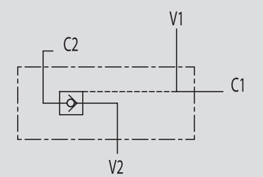 Pojedynczy zawór sterowany VBPSE 1/4" BSPP FL, Rozmiar gwin