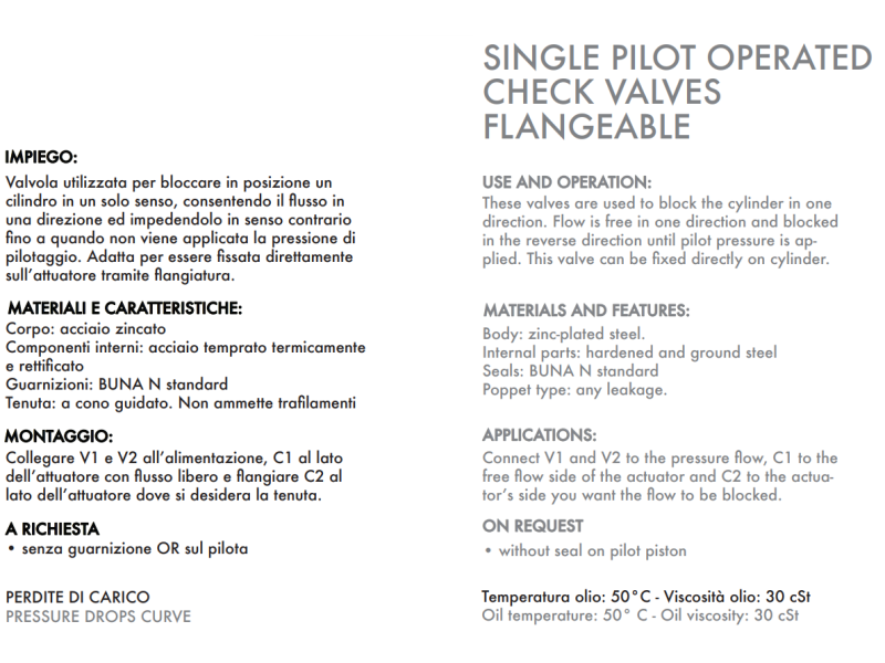 Pojedynczy zawór sterowany VBPSE 1/4" BSPP FL, Rozmiar gwin