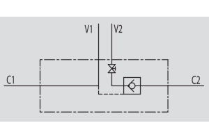 Pojedynczy zawór sterowany VBPSE 1/4" BSPP L c/RUB, Rozmiar