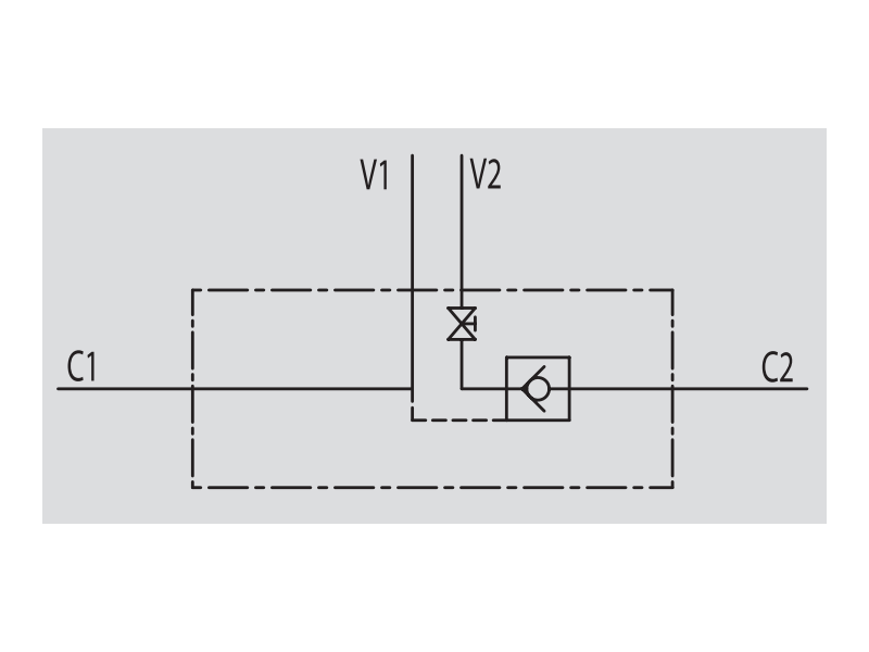 Pojedynczy zawór sterowany VBPSE 1/4" BSPP L c/RUB, Rozmiar