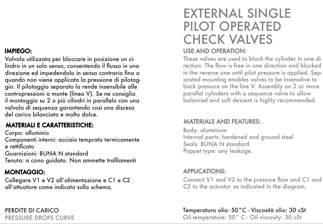 Pojedynczy zawór sterowany VBPSE PS, Rozmiar gwintu: 3/8" B